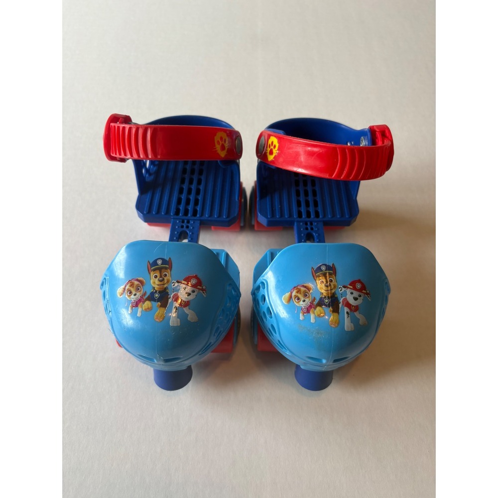 Paw Patrol Kids Adjustable Roller Skates Jakks Pacific Blue Red Beginner Skates